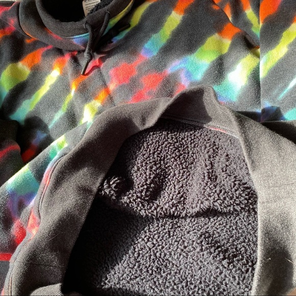 PINK Rainbow Zebra Sherpa Lined Pull Over - Picture 5 of 7